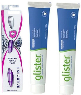 

TheTopNotch Tooth Brush and Amway Glister 190 Gram Pack of 2(Set of 3)