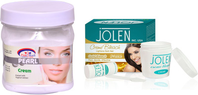 

Pink Root Pearl Cream 500ml and JOLEN Gold Bleach Crème 18g(Set of 2)