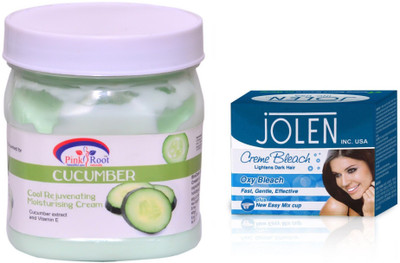 

Pink Root Cucumber Cream 500ml and JOLEN Oxy Bleach Crème 35g(Set of 2)