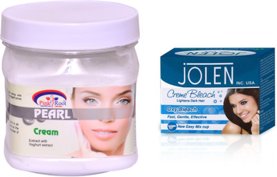 

Pink Root Pearl Cream 500ml and JOLEN Oxy Bleach Crème 35g(Set of 2)