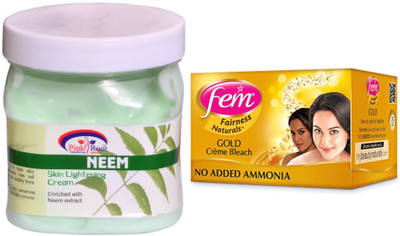 

Pink Root Neem Cream 500ml and FEM Gold Crème Bleach(Set of 2)