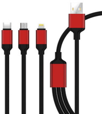 

VKGEnterprises Universal (3 in 1) Fast/Quick charging USB and high speed sync data cable. USB Cable(Red)