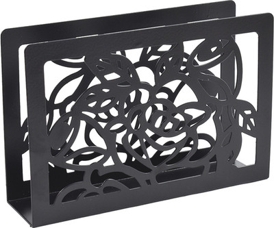 

Home-EZ 1 Compartments Iron Paper Napkin Holder(Black)