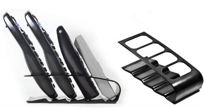 Vastra 4 Compartments Metal Remote Stand(Black)