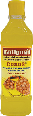 

Coros oil COLD PRESSED WOODEN CHEKKU GROUNDNUT OIL 500 ML Groundnut Oil Plastic Bottle(500 ml)