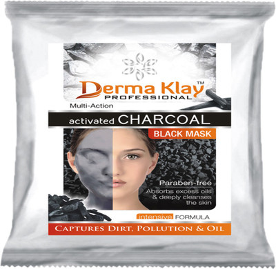 DERMA KLAY ACTIVATED CHARCOAL BLACK MASK Face Shaping Mask