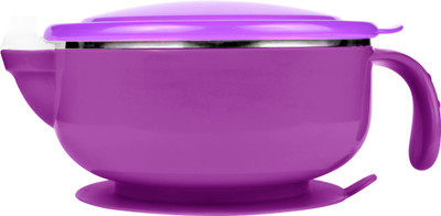 

UNTOLD Kids Stainless Steel Baby Food Grade Silicone Suction Round Bowl Slip-Resistant Violet - Stainless Steel(Violet)