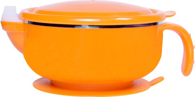 

UNTOLD Kids Stainless Steel Baby Food Grade Silicone Suction Round Bowl Slip-Resistant Orange - Stainless Steel(Orange)