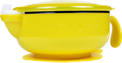 

UNTOLD Kids Stainless Steel Baby Food Grade Silicone Suction Round Bowl Slip-Resistant Yellow - Stainless Steel(Yellow)