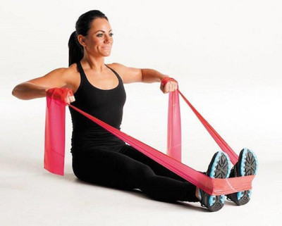 Leosportz WHOLE BODY EXERCISER THERA - Latex Band Fitness Band Resistance Band(Red, Pack of 1)