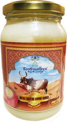 

EcoSvasthya Desi Rathi Cow Hand Churned A2 Ghee Ghee 475 ml Mason Jar