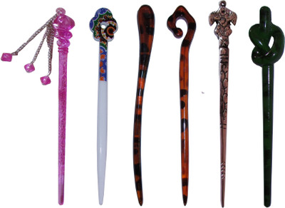 

YUIO Combo of Multi Color Juda Sticks Bun Stick(Multicolor)