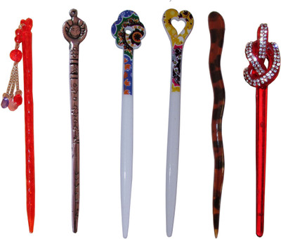 

TOP Combo of Multi Color Juda Sticks Bun Stick(Multicolor)