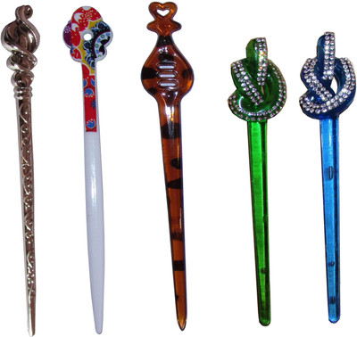 

OIMO Combo of Multi Color Juda Sticks Bun Stick(Multicolor)