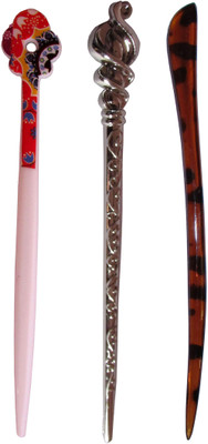 

RIPU Combo of Multi Color Juda Sticks Bun Stick(Multicolor)