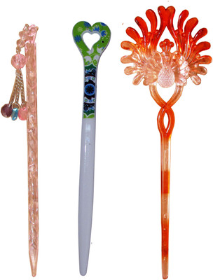 

HYU Combo of Multi Color Juda Sticks Bun Stick(Multicolor)