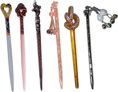 

RSD Combo of Multi Color Juda Sticks Bun Stick(Multicolor)