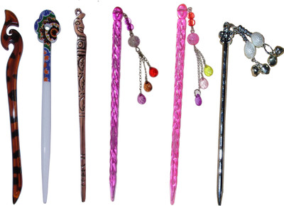 

FAN Combo of Multi Color Juda Sticks Bun Stick(Multicolor)