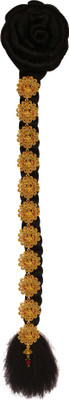 

Divastyleme Gold Plated South Indian Fashion Traditional Wedding Bridal Long Choti Jadai Hair Accessories Hair Accessory Set(Multicolor)