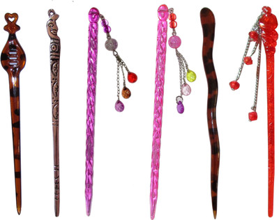 

OIMO Combo of Multi Color Juda Sticks Bun Stick(Multicolor)