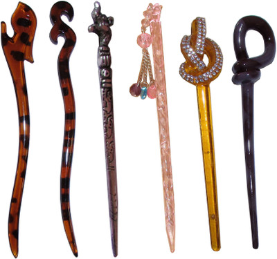 

DEEO Combo of Multi Color Juda Sticks Bun Stick(Multicolor)