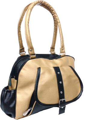 

Lifestyle Fashion Hand-held Bag(Gold, Black), Black;gold