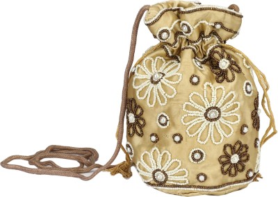 

HimalayaHandicraft Pouch Potli(Beige)