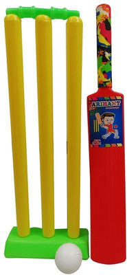 

tryviz Plastic set for Children (BIG SIZE)| Premium Quality |Sports development toys for Kids Cricket Kit