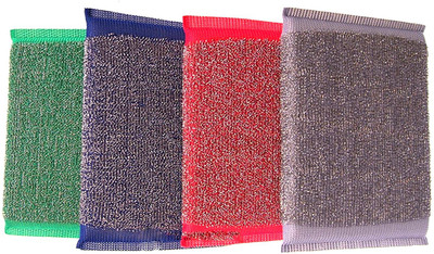 

Pin to Pen Sponge Scrubber with Steel Mesh set of 4 Kitchen Cleaner(20 g)