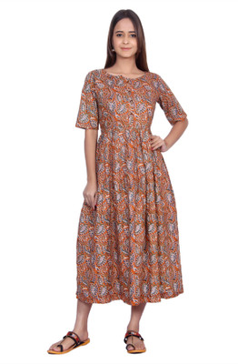 GMI Women Printed A-line Kurta(Multicolor)
