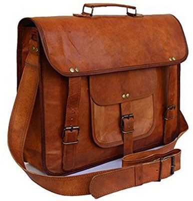 

Krashell 15.6 inch Laptop Messenger Bag(Brown, Tan)