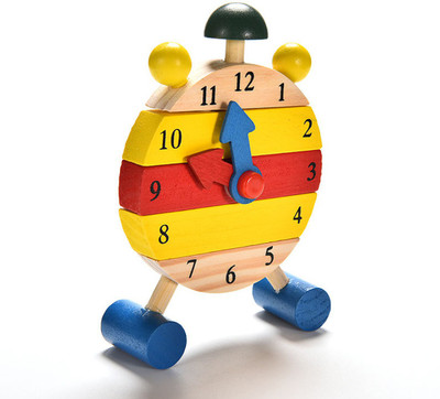 

Baybee 1 Set Wooden Educational Color Digital Cognitive Learning DIY Clock Model Jigsaw Puzzles Toys(Multicolor)
