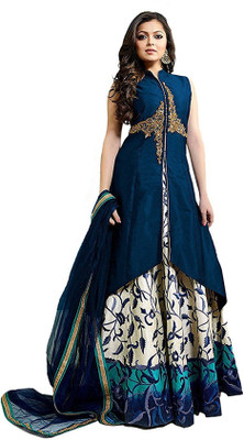 76% OFF on JK Creation Embroidered Lehenga Choli(Blue) on Flipkart