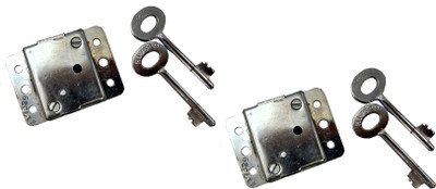 

HLI 4 lever locker lock (pack of 2)(round 2 keys) (stainless steel keys)(size 59 m.m.) Lock(Grey)
