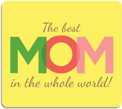 

Giftsmate Mothers Day Gifts Best Mom in the World Printed Mouse Pad for Mom Mousepad(Multicolor)