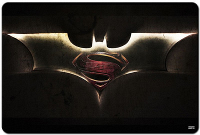 Shoperite Batman Superman Symbol Mousepad Multicolor