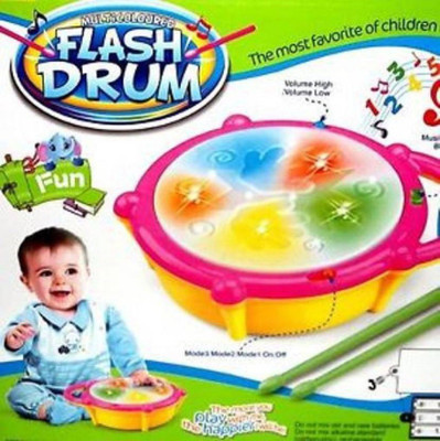 

NVCOLLECTIONS Musical Flash Drum for kids with light & Sound (Multicolor)(Multicolor)