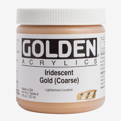 GOLDEN Heavy Body Acrylic Paints 236ML Irisdescent Gold (Coarse)(Set of 1, Irisdescent Gold)