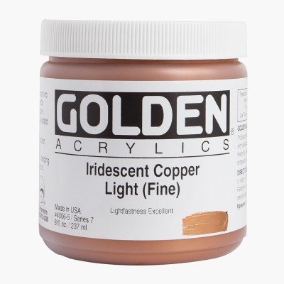 GOLDEN Heavy Body Acrylic Paints 236ML Iridescent Copper Light (Fine)(Set of 1, Gold)