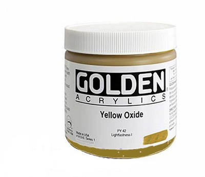 GOLDEN Heavy Body Acrylic Paints 236ML Earth(Yellow Oxide)(Set of 1, Yellow Oxide)