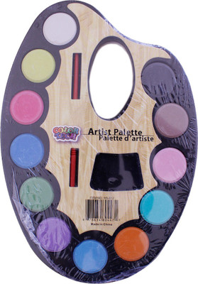 

Toys factory PLASTIC 12 Paint Wells Palettes with Lid(Set of 1, Multicolor)