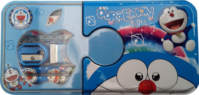 

13-HI-13 PENCIL BOX cartoon Art Metal Pencil Box(Set of 1, Multicolor)