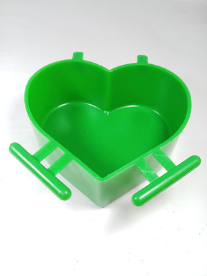 

Lakhubhai Pet Care, pet product, bird feeder, bird water/food feeding Bowl pack of 2 Heart Shape Plastic Pet Bowl(100 ml Multicolor)