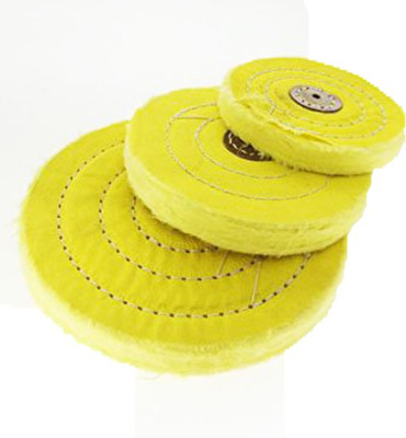 

Oscar 3 x Soft Cotton Polishing Buffing Wheel Bench Grinder with Arbor Hole Jewelers Rotary Tools 6, 5, 4 Inch SCPBW654 Rotary Tool(7 mm)