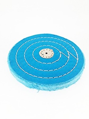 

Oscar Blue Soft Cotton Polishing Buffing Wheel Bench Grinder With Arbor Hole Jewelers Rotary Tools (6 Inch - 50) FMG BSCPBW6 Rotary Tool(7 mm)