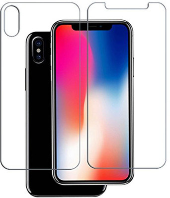 CASE CREATION Front and Back Tempered Glass for Apple iPhone X(Pack of 2)