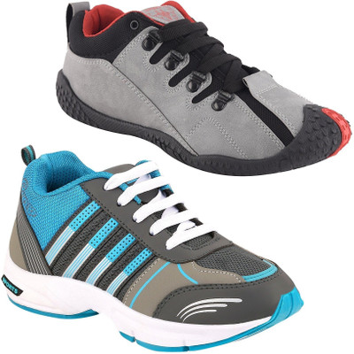

Chevit Men's Combo Pack of 2 (Running, Gym & Jogging Shoes) Walking Shoes For Men(Multicolor