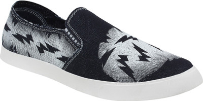 Camfoot Black-689 Loafers For Men(Black)