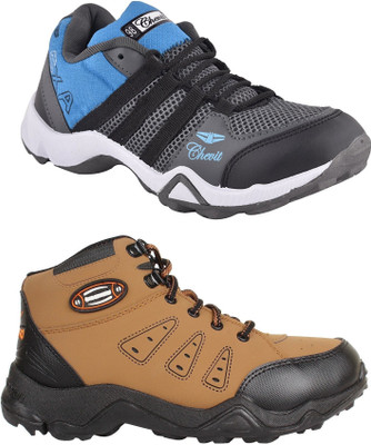 

Chevit Men's Combo Pack of 2 Sports Shoes (Running Shoes ) Casuals For Men(Multicolor