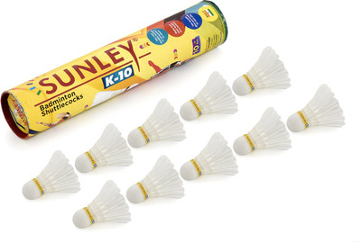 

SUNLEY K-10 Feather Shuttle - White(Medium, 77, Pack of 10)